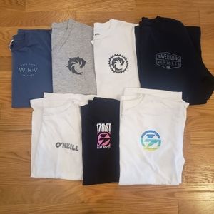 Women's lot of 7 T-Shirts. Surf Shops. Small